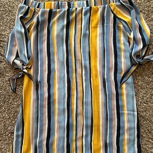 Bar III Multicolor Off-Shoulder Dress